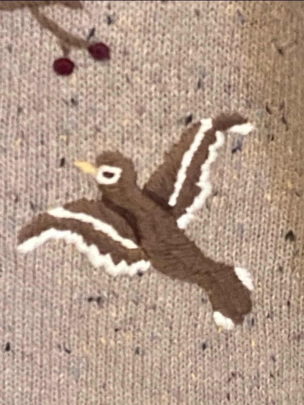 Christopher & Banks Y2K Bird Embroidered Cardigan Wool Blend Large‎